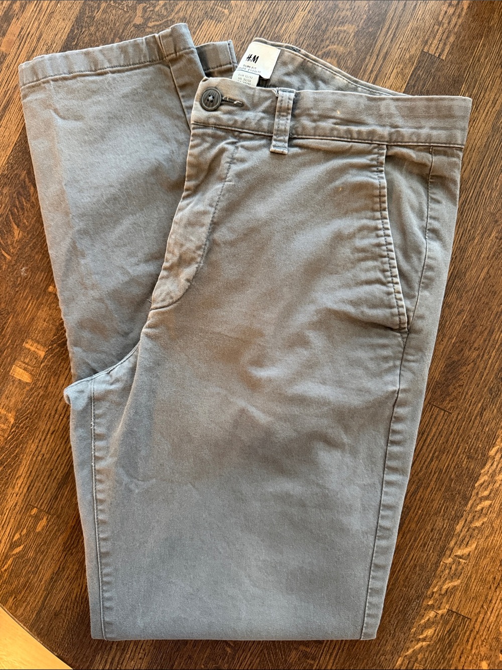 H&M Men's Slim Chinos in Light Gray